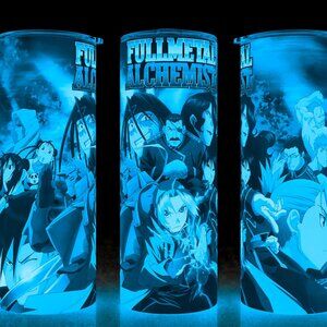 Glow in the Dark Fullmetal Alchemist Anime Manga Character Cup Mug Tumbler